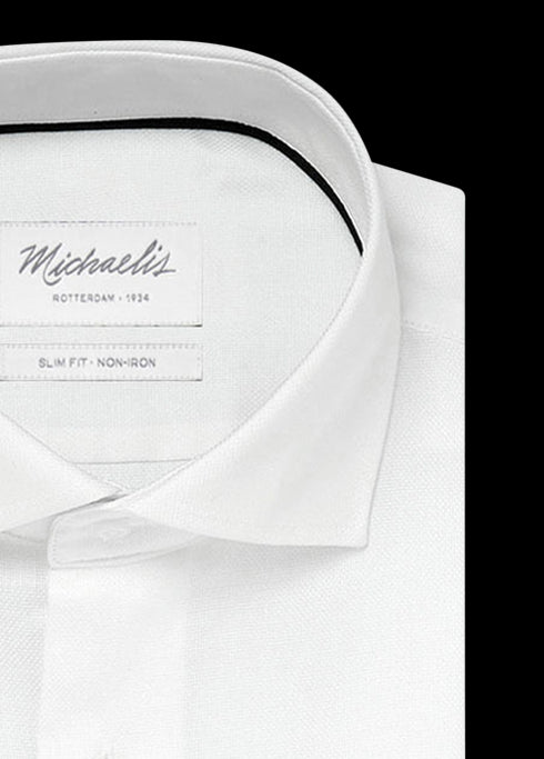 Uni Witte Oxford katoenen overhemd